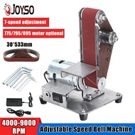 JOYSO เครื่องขัดกระดาษทรายสายพาน DIY ขนาดเล็ก,เครื่องเจียรขัดเข็มขัดขัด