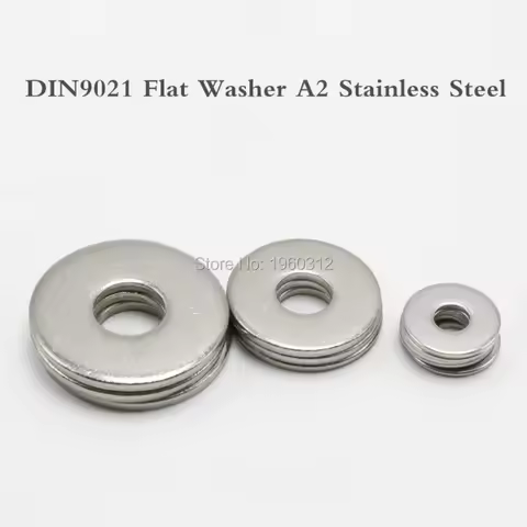 1-50pcs M2.5 M3 M3.5 M4 M5 M6 M8 M10 DIN9021 GB96 304 Stainless Steel Large Flat Washer 304 Stainles