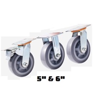 Heavy Duty TPR Wheel , Roda Trolley , (3 Month Warranty)