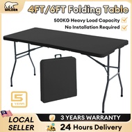 WTHB 4Ft 6Ft Meja Lipat Foldable Banquet Table Folding Table Meja Camping Table Dining Table Meja Li