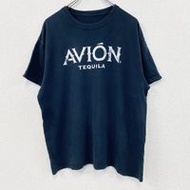 Used short sleeve printed T-shirt AVION TEQUILA black