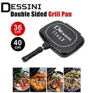 🌹READY STOCK🌹 DESSINI DOUBLE GRILL PAN Non Stick Double Sided Grill Pan Kuali 36 cm Big Size / Peman