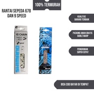 IG51 678 SPEED CN-HG73 8-9 Speed Chain for Folding Mountain Bikes, MTB Road Bikes, etc.