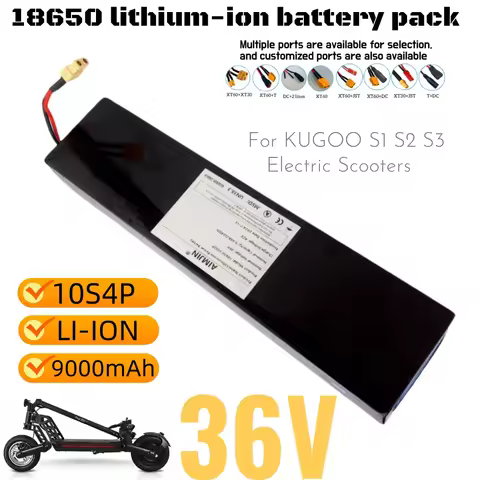 36V 10S3P 9000mAh 18650 rechargeable lithium-ion battery 2000W built-in BMS Suitable for KUGOO S1, S