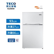 【TECO東元】93L雙門小鮮綠冰箱 R1090W