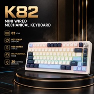 APAYADO K82 gaming keyboard mechanical keyboard keypad USB Wired Hot Swap Mini 75% Layout RGB Backli