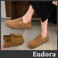 [Eudora] Two-Wear Lazy Shoes Loafers Birkenstock Shoes Half Slippers Muller Shoes Thick-Soled Shoes 