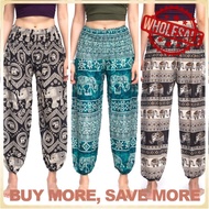 [Ready Stock]Thailand Batik Elephant Long Pant Plus Size Unisex Women MenThailand Batik Gajah Seluar