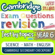 T8🟨 Latest Cambridge Primary Year 6 Revision Tests + Answer | Year 6 Science Year 6 Math Test Year 6