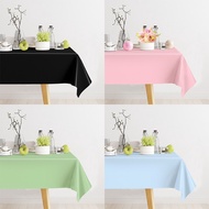 130*120CM Disposable Pure Color Table Cloth Table Decor Waterproof Plastic Table Cover Home Decor Pa