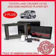 TOYOTA LAND CRUISER VX100 03-08(5PLUG)H/SPEC SOUNDSTREAM 10" ANDROID IPS PLAYER FULL HD SCREEN + ( F
