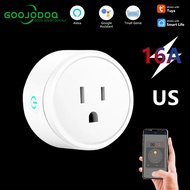 GOOJODOQ 16A Tuya WIFI Plug Smart life Socket Outlet US EU UK Used in Thailand and Philippines Plug APP Remote Control Work For Alexa Google Assistant