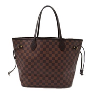 LOUIS VUITTON Damier Neverfull MM金扣手挽袋啡色