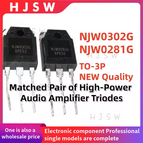 5PCS/5Pairs 100% NEW NJW0281G NJW0302G NJW0281 NJW0302 NJW 0281G 0302G TO-3P Matched Pair of High-Po