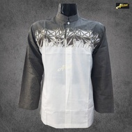 Baju Koko Pria Premium Lengan Panjang, Kemeja Koko Pria Dewasa Putih