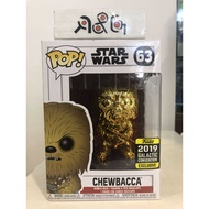 Funko POP Star Wars Chrome Chewbacca 2019 Galactic Convention Exclusive (63) with Boss Protector