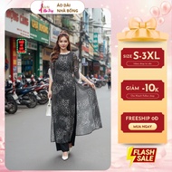 Renovated Ao Dai with 4 Apricot Lace Chiffon AD058 - High Quality 4-Layer Ao Dai Bigsize S-3XL Luxur
