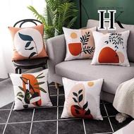 Digital Printed Cushion Cover – Geometric Floral Pattern (43x43cm)