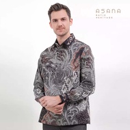 KEMEJA Asana Batik Long Sleeve Kamal Shirt - Black