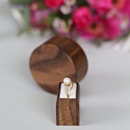 Woodstorming 圓形求婚戒指盒、訂婚戒指盒