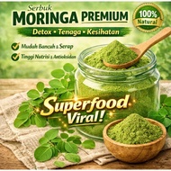 Serbuk Moringa Premium 100% Natural 🌿 | Moringa Powder Halus | Superfood  | Untuk Minuman,. DIY Mask