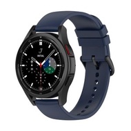 全城熱賣 - 適用於三星 Galaxy Watch 5 Pro 45mm 20mm圓尾硅膠錶帶（午夜藍）