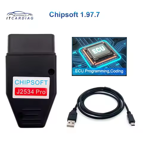 Chipsoft J2534 Pro ChipLoader 1.97.7 K-line KLine CAN BUS CANHacker Adapter VCI ECU Chip Tunting Too