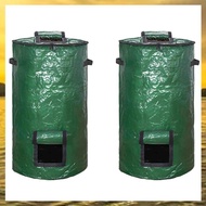 (HARB) 2X Compost Bin Bag Fermentation Sealable Compost Bucket Garden Leaf Waste Compost Bag