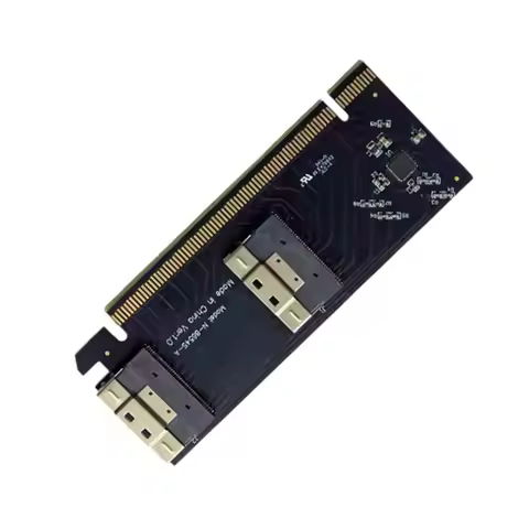 YOC-SFF-8654 8I Pcie 3.0/4.0 X16 To 2 Port X8 Expansion Card- Pcie X4 X4 X4 X4 To SFF-8654 8I Adapte