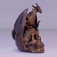 Flying Dragon Skull Statue Statues Figurine Halloween Ornaments Cool Apartment Bedside Table Decorat