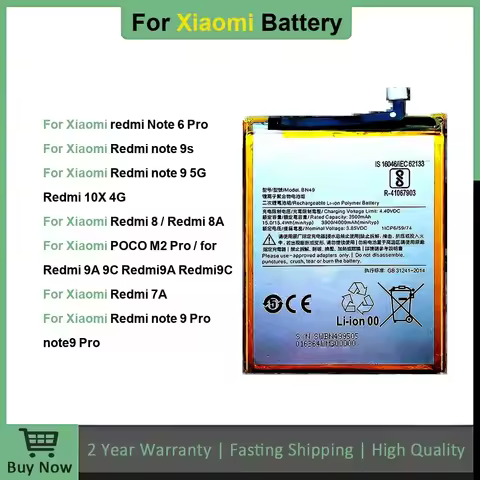 Brand New BN48 BN49 BN51 BN53 BN54 BN55 BN56 Battery For Xiaomi Redmi Note 6 Pro/7A/8/8A/Note 9/Pro/