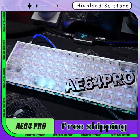 New Everglide AE64 Pro Gaming Keyboard AE64 RT 0.09MS Ultra Low Latency Dynamic 8000Hz Polling Rate 