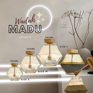 Wadah Madu Aesthetic imhome bahan kaca tutup kayu estetik estetic