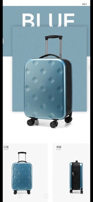 藍色20吋摺疊式行李箱 Blue Hardshell Foldable Spinner Luggage