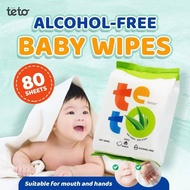 Teto Non Alcohol Baby Wet wipes (80pcs/pack) Premiun Baby wipes Wet Tissue