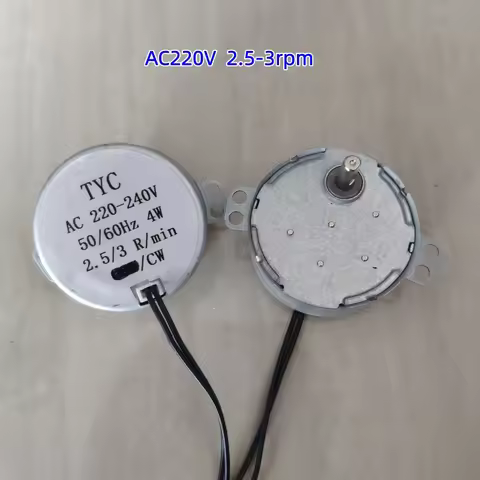 50TYC 220V 4W CW CCW Synchronous Motor 2.5~3rpm 5-6rpm AC Motor Micro Fan Motor, Shaft Diameter 5mm~