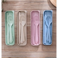 Spoon, Fork, Chopsticks Set Plastic Cutlery Set for Travel, School, Etc. School Children's Eating Eq
