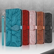 Textured Tree Flip Case for Xiaomi 12T 11T Pro Remi Note 12 11 10 Pro 9 11s Leather Cover Decent Design