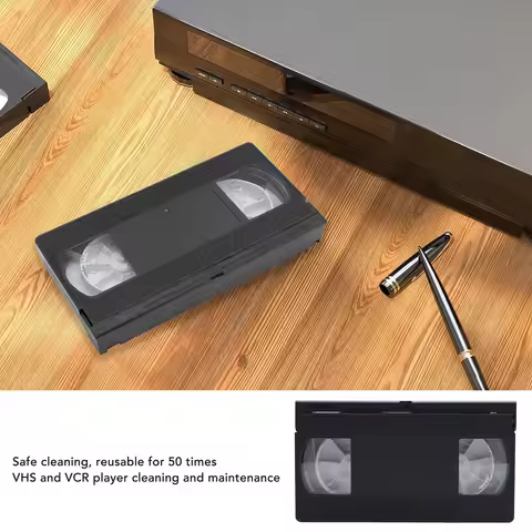 VCR VHS Player Cleaner VCR VHS Head Cleaner Reusable Video Player Head Cleaning Tool Dry Technology 