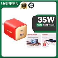 UGREEN 35W Charger 1 Type C 1 USB A Mini Power Adapter Fast Charger GaN Wall Charger