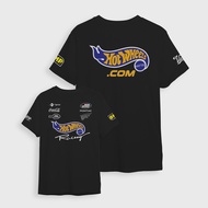 Kaos HOTWHEELS Nascar Vintage Hitam Cotton 30s