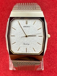 SEIKO Dolce Quartz ตัวเรือนทองชุบ นาฬิกาผู้ชาย มือสองของแท้