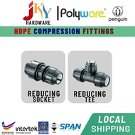 HDPE Poly Fitting Poly Pipe Connector Reducer Socket Coupling Reducing Tee 20mm 25mm 32mm