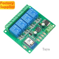 Tuya DC5V/7-28V  APP  Automatic door smart switch Self-locking 4 Channels remote WiFi control 4-way 