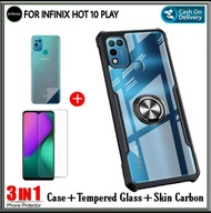 Case Infinix Hot 10 Play Soft Hard Fusion Transparnt Casing Cover