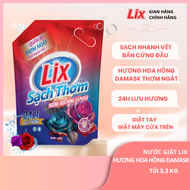 NƯỚC GIẶT LIX SẠCH THƠM HƯƠNG HOA HỒNG DANMASK 3.2KG 18403 - LIXCO VIỆT NAM