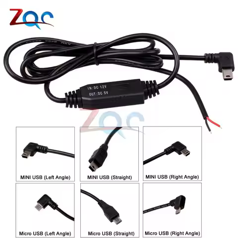 DC-DC 12V to 5V Inverter Converter Micro Mini USB Hard Wired Car Power Charger for GPS Tablet Phone 