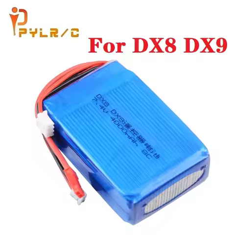 Original 7.4V 4000mAh 8C Transmitter Lipo Battery JST plug for Spektrum DX9 DX8 DX7 DX6E Remote Cont