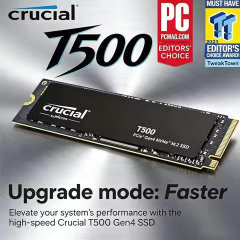 Crucial T500 500GB 1TB Gen4 NVMe M.2 Internal Gaming SSD, Up to 7300MB/s, Laptop & Desktop ,NEW and