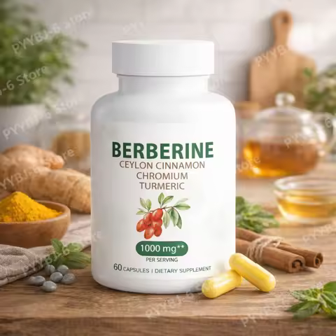 Berberine Supplement with Ceylon Cinnamon & Chromium–Supports Metabolic Health & Wellness 1000mg Per